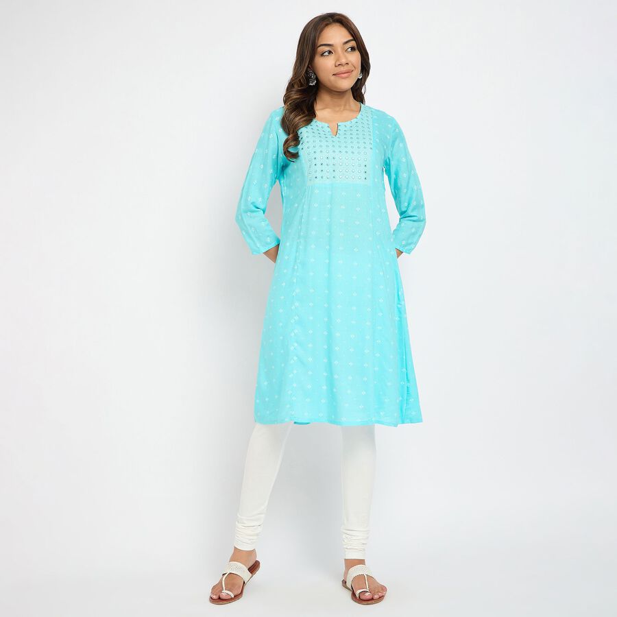 Ladies' Kurta, एक्वा, large image number null