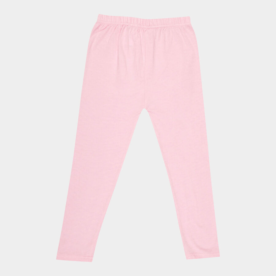Girls Solid Leggings, Light Pink, large image number null