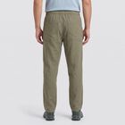 Men's Olive Green Slim Fit Casual Trousers, हल्का हरा, small