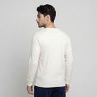 Men's Off White Long Sleeve Thermal, ऑफ व्हाइट, small