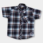 Boys' 100% Cotton Casual Shirt, Navy Blue, small image number null