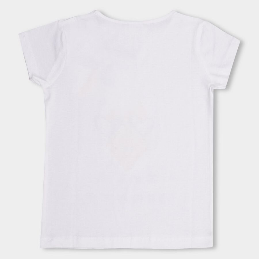 Girls' 100% Cotton T-Shirt , सफ़ेद, large image number null