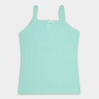 Girls' 100% Cotton Vest, हल्का हरा, small image number null