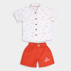 Infant Boys' 100% Cotton Baba Suit, Rust, small image number null