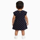 Infants' Deep Navy Blue Polka Dot Ruffle Frock, नेवी ब्लू, small image number null