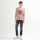 Men's Faded Black Skinny Fit Five Pocket Jeans, Dark Grey, small image number null