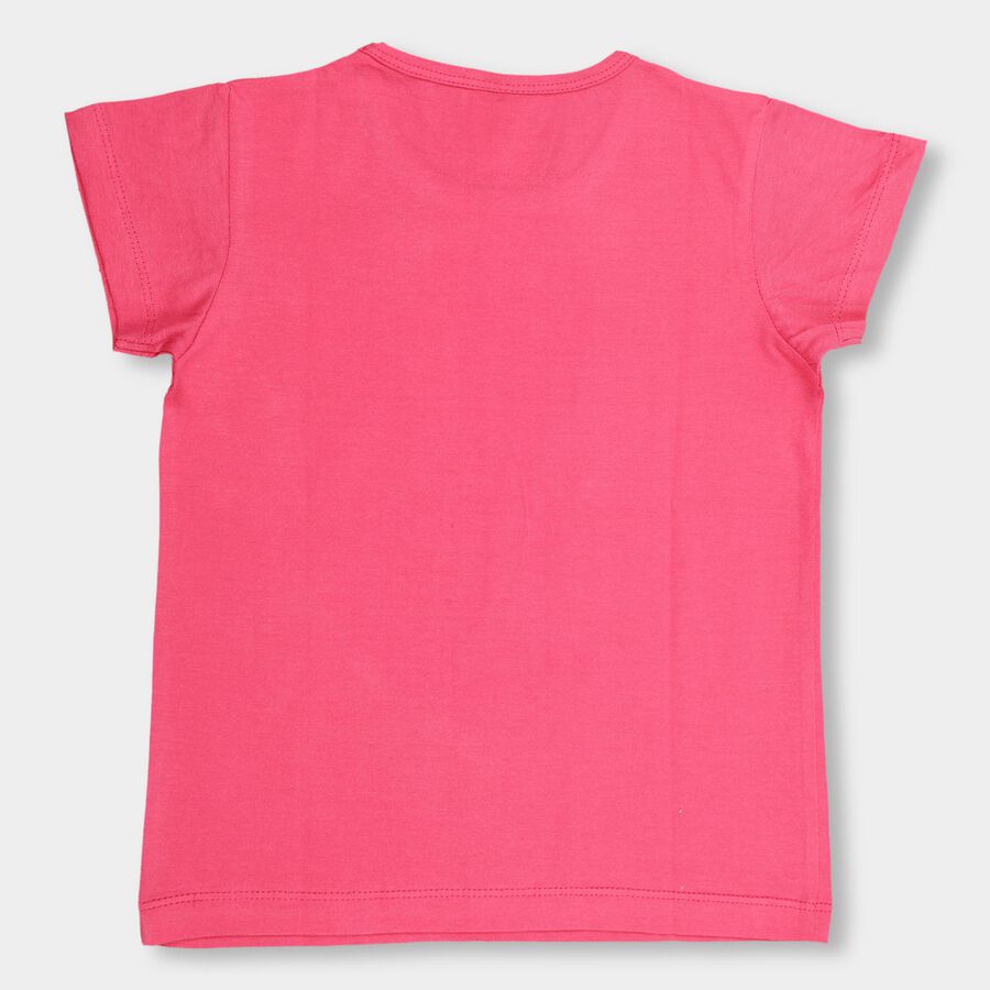 Girls' 100% Cotton T-Shirt, Fuchsia, large image number null