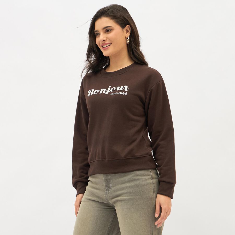 Ladies' Sweatshirt, भूरा, large image number null