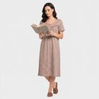 Women Grey Round Neck A-Line Nighty, Light Grey, small