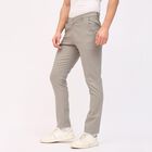 Men's Slim Fit Casual Trousers, Light Grey, small image number null