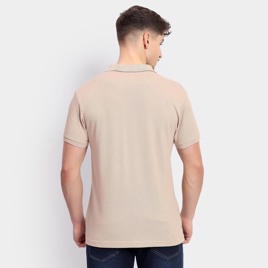 Men's Collared Half Sleeves T-Shirt , गहरा पीला, large image number null
