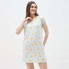 Women's Rich Eggshell White Sleeveless Casual Nighty, हल्का नीला, small