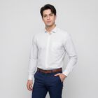 Men's Navy Blue Spread Collar Slim Fit Formal Shirt, नेवी ब्लू, small
