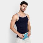 Men's 100% Cotton Gym T-Shirt , Navy Blue, small