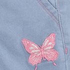 Girls' Mid Blue Elastic Waist Embroidered Jeans, Light Blue, small image number null
