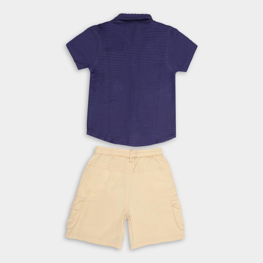Boys' 100% Cotton Woven Baba Suit, Royal Blue, large image number null