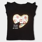 Girls' 100% Cotton T-Shirt, काला, small image number null