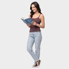 Women's Purple Cotton Scoop Neck Camisole Slip, Purple, small