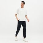 Men's Dark Camo Slim Fit Joggers, मध्यम नीला, small