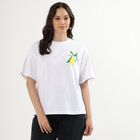 Ladies' 100% Cotton Round Neck T-Shirt, सफ़ेद, small image number null
