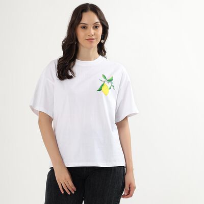 Ladies' 100% Cotton Round Neck T-Shirt