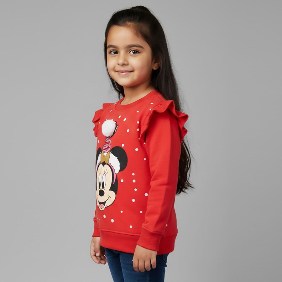Girls' Sweatshirt, Red, large image number null