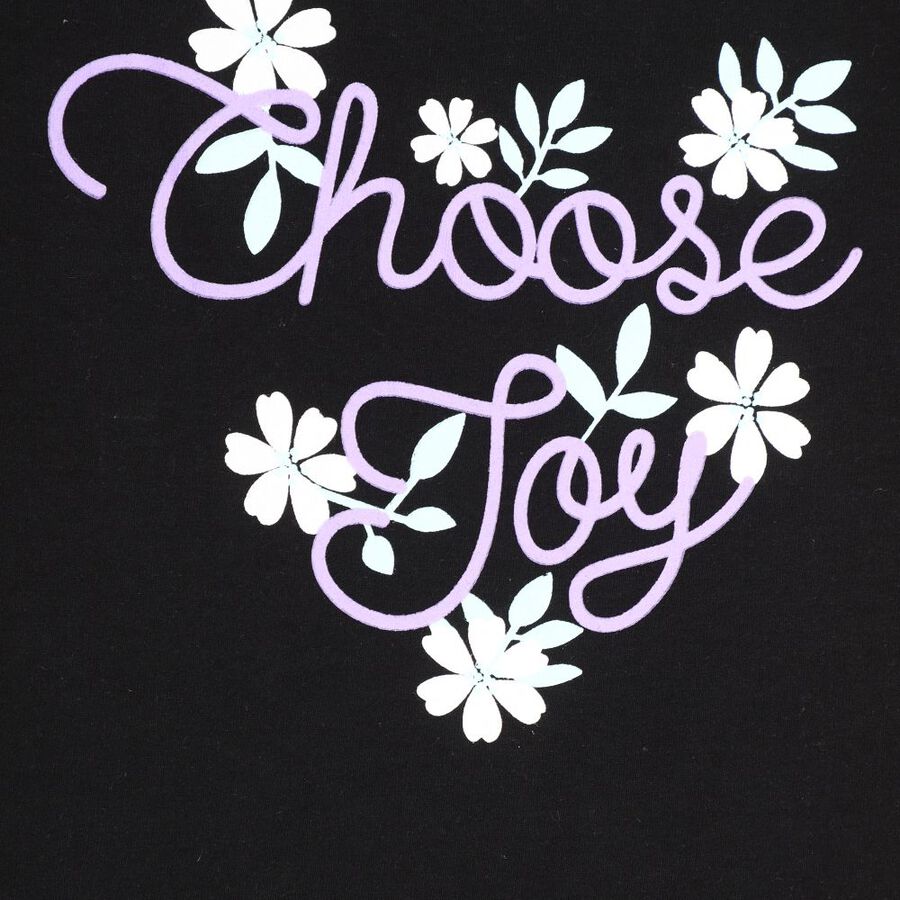 Girls' T-Shirt, काला, large image number null