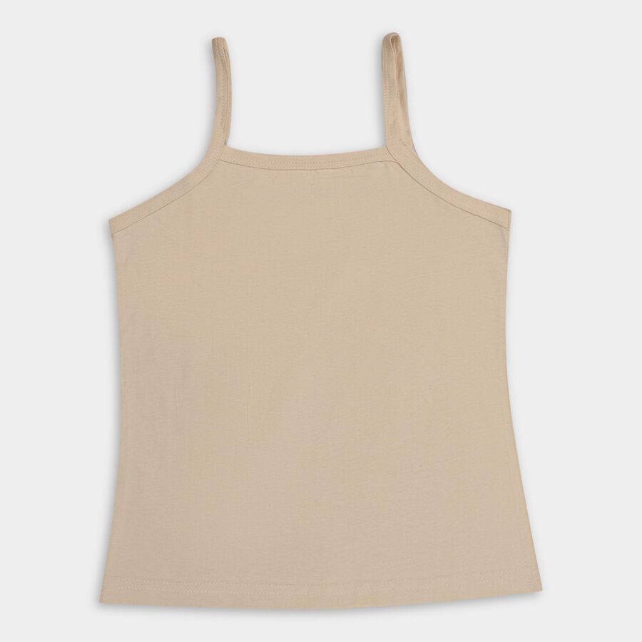 Girls' 100% Cotton Vest , गहरा पीला, large image number null