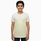 Boys' Half Sleeves T-Shirt, पीला, small image number null