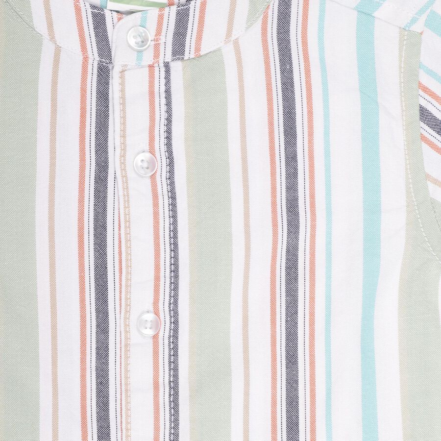 Boys' 100% Cotton Casual Shirt , Light Green, large image number null