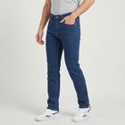 Men's Blue Slim Fit Classic Five Pocket Jeans, Mid Blue, small