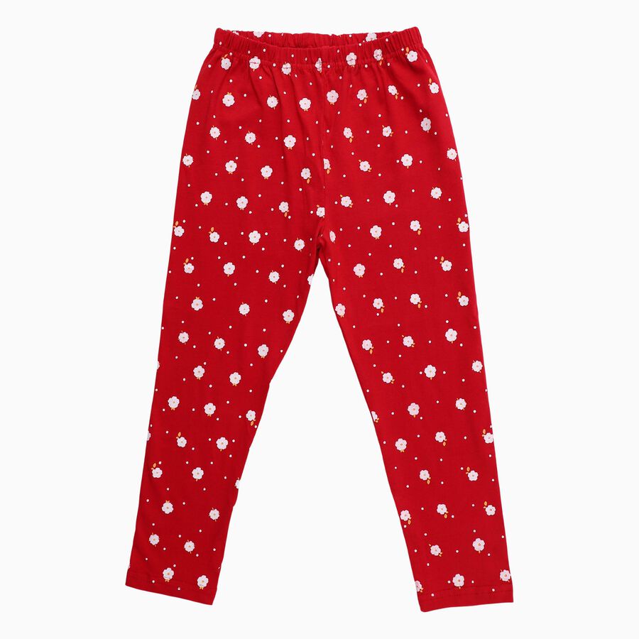 Girls' Legging, Red, large image number null