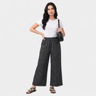 Women's Black Regular Fit Printed Palazzos, Black, small