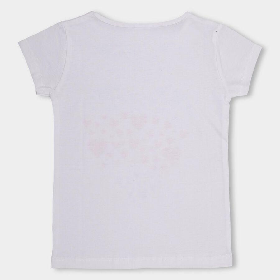 Girls' 100% Cotton T-Shirt , सफ़ेद, large image number null
