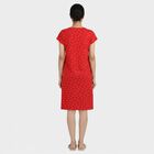 Women's Red Minimalist Nighty, लाल, small