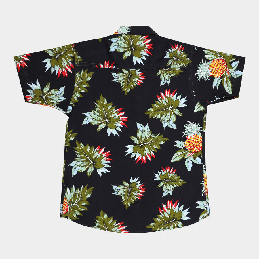 Boys Cotton Casual Shirt, Black, large image number null