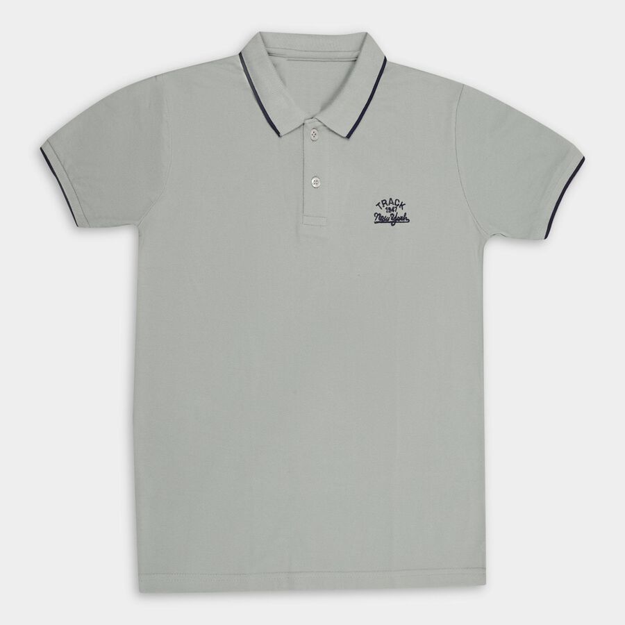 Boys' Half Sleeves T-Shirt , हल्का हरा, large image number null