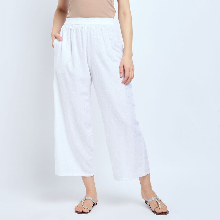 Ladies' Palazzos, ऑफ व्हाइट, large image number null