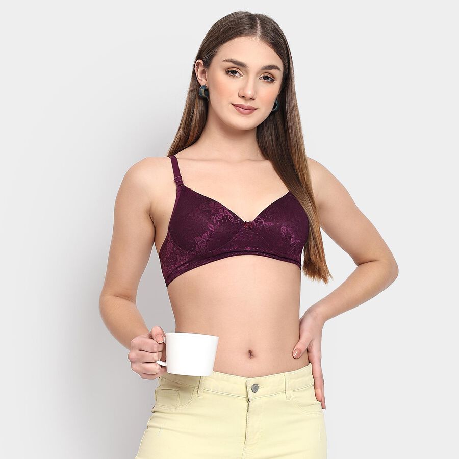 Ladies' Bra, Wine, large image number null