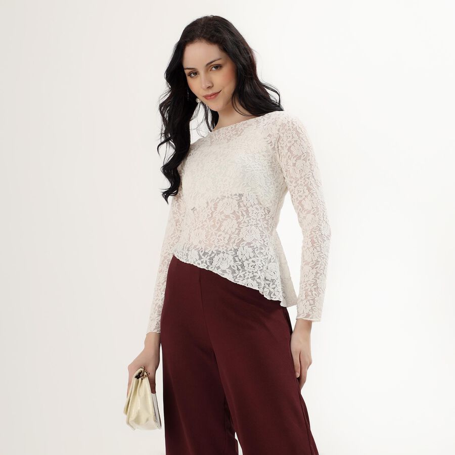 Ladies' Top, सफ़ेद, large