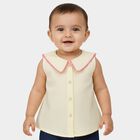 Infants Yellow Cotton Half Sleeve Spread Collar Casual Shirt, पीला, small