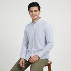 Men Light Blue Cotton Casual Shirt, हल्का नीला, small