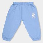 Infants Soft Eggshell White Cotton Pyjama, Mid Blue, small image number null