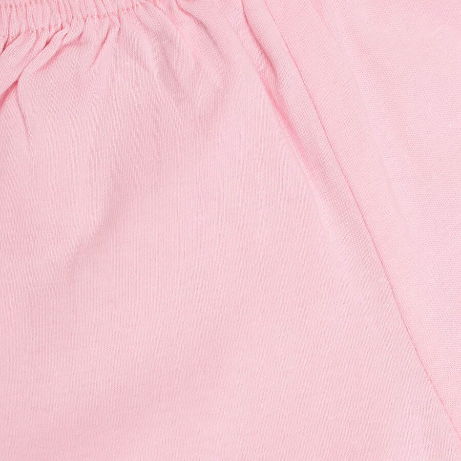 Infants Cotton Stripes Shorts Set, Pink, large image number null