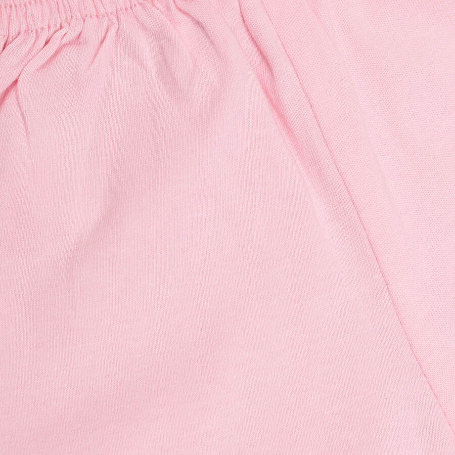 Infants Cotton Stripes Shorts Set, Pink, large image number null