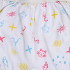 Infants Bright White Regular Fit Printed Bloomers, सफ़ेद, small image number null