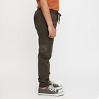 Boys' Dark Olive Green Regular Fit Cargo Trousers, Olive, small image number null