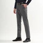 Men's Slim Fit Formal Trousers, हल्का ग्रे, small image number null