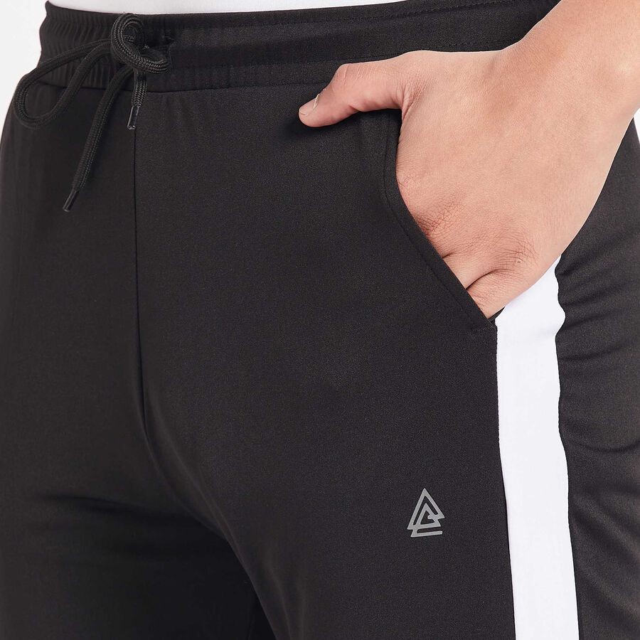 Cut & Sew Track Pants, Black, large image number null