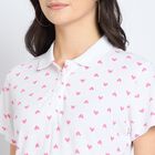 Ladies' 100% Cotton Polo T-Shirt, White, small